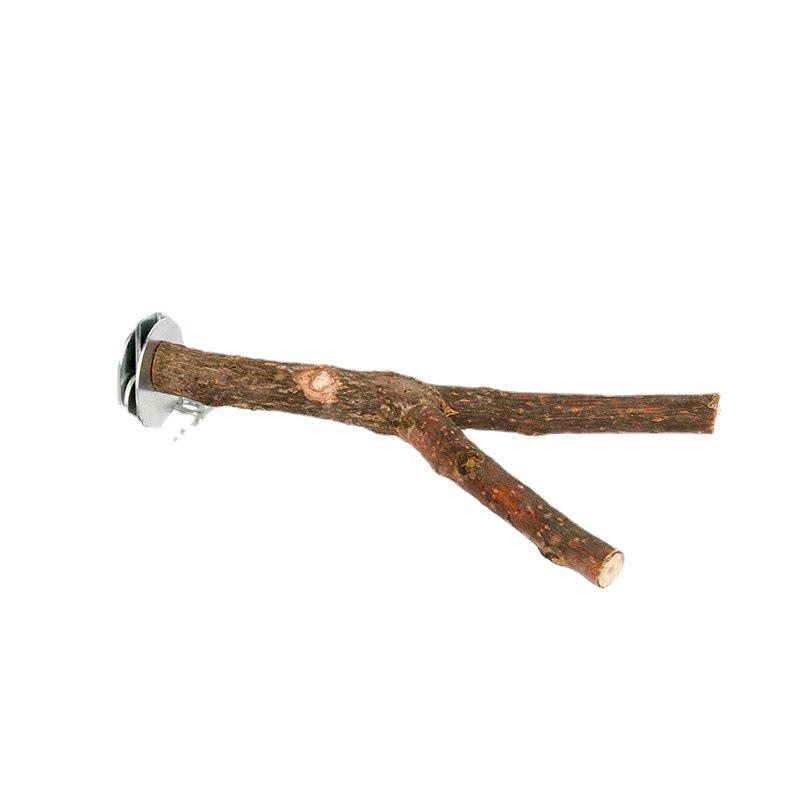 Parrot Dual Branch Wooden Perch & Claw Grinder