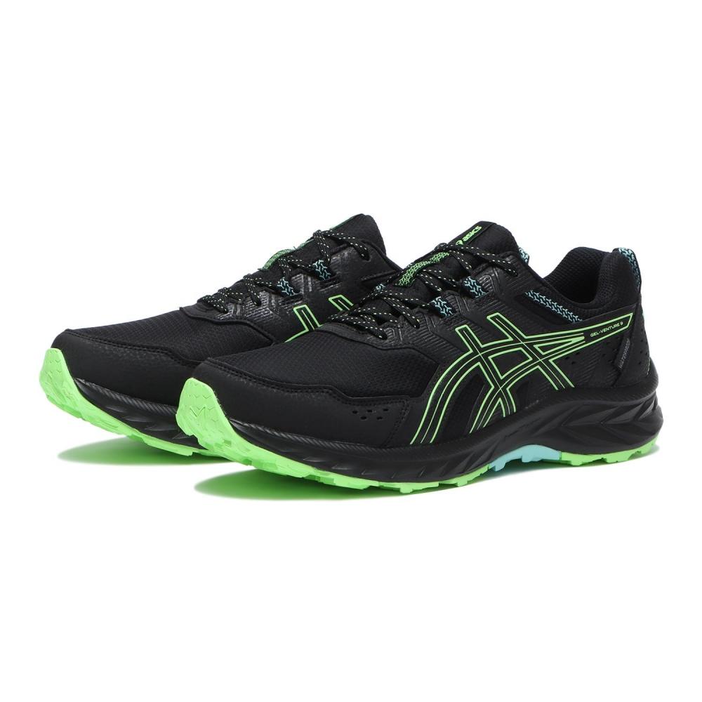 Asics Gel Venture 9 Waterproof Black Green 1011b705.002 Black Green