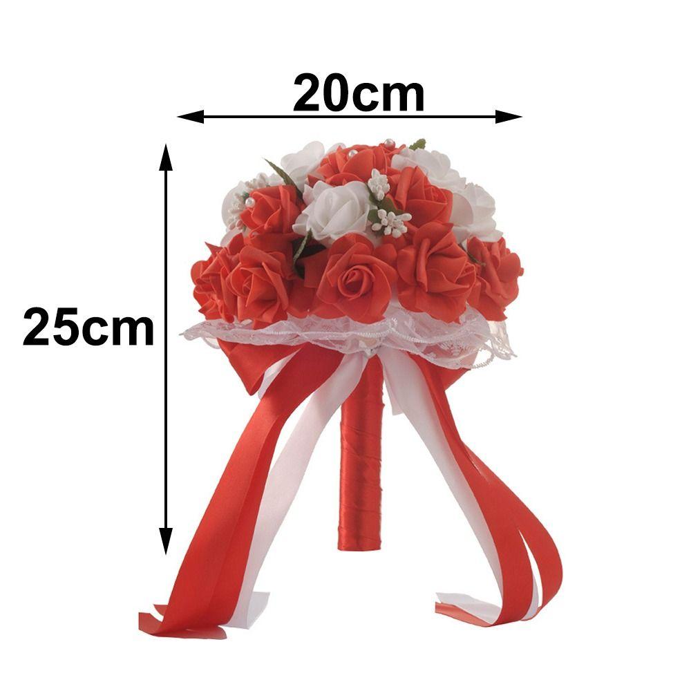 Romantic Artificial Hand Bouquet Silk Flowers Bridesmaid Bouquet Ceremony Anniversary