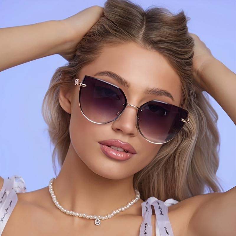 3-pack Mode Fyrkantiga Utomhus UV-skydd Dam Solglasögon Kvinna Stor Ram Gradient Märkesdesigner Solglasögon