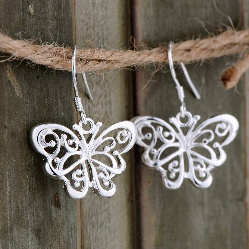 925 Sterling Silver Earrings Flowers For Women Exquisite Student Girlfriend Jewelry Accessories Wedding Fashion Gift