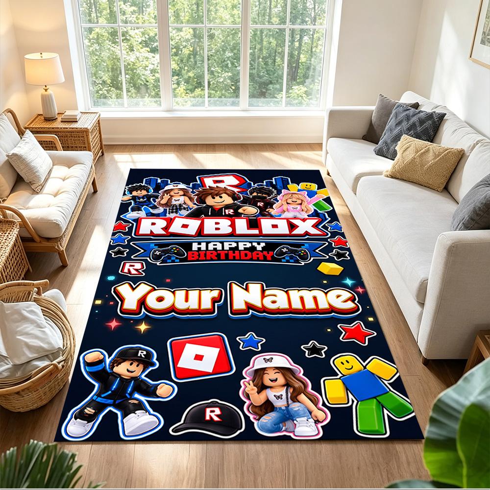 Roblox Customizable Name Floor Mat Design for Hallway Bedrooms Living Rooms Study room Antislip Carpet Office home decor Spiritual Gift