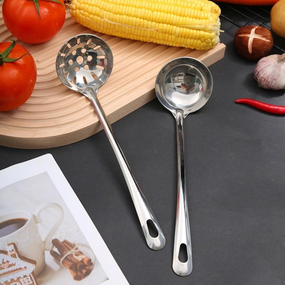 Stainless Steel Stainless Steel Ladle Deepened Kitchen Cooking Utensil Soup Colander  Catering