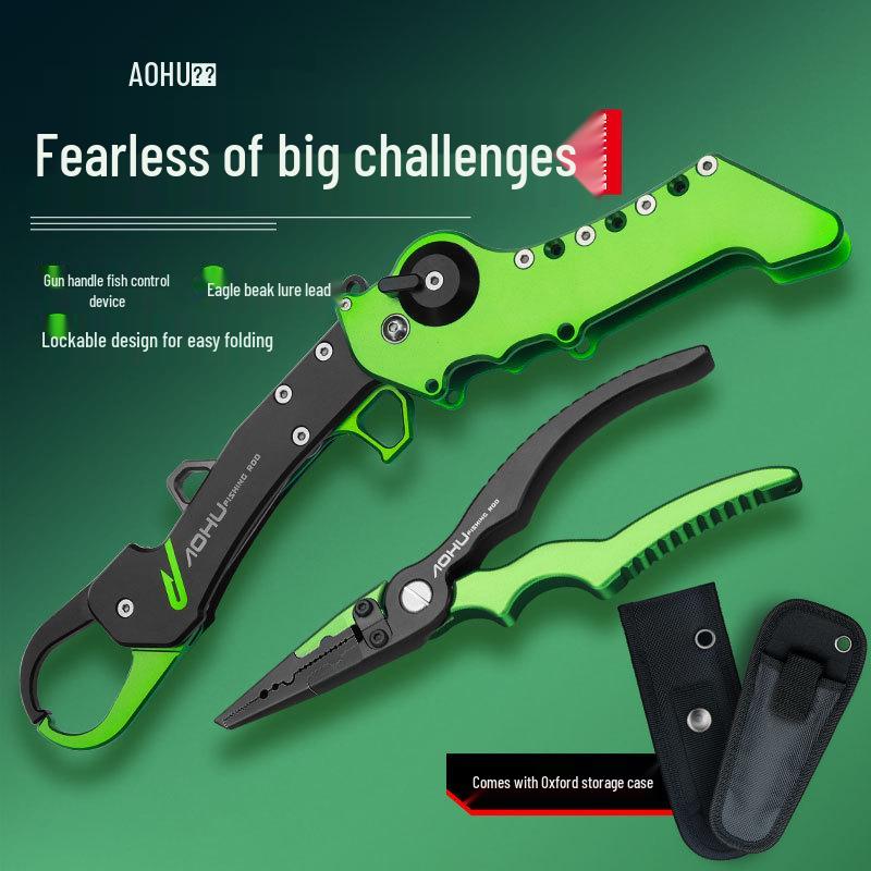 Aohuke Aluminum Fishing Pliers & Gripper - Rustproof, Multifunctional, Fish Holder