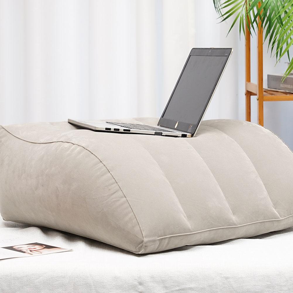 Soft Footrest Pillow PVC Inflatable Foot Rest Folding Supplies Pillow Leg Home Feet Relaxing Cushion Office Travel Up Leg Pillow