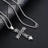 Unisex Retro Cross Pendant Necklace - European & American Hip-Hop Style