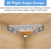 Stainless Steel Corner Braces, Furniture Corner Connectors with Screws,Triangle Shelf Support Brackets for Wood Cabinet Desk Bed