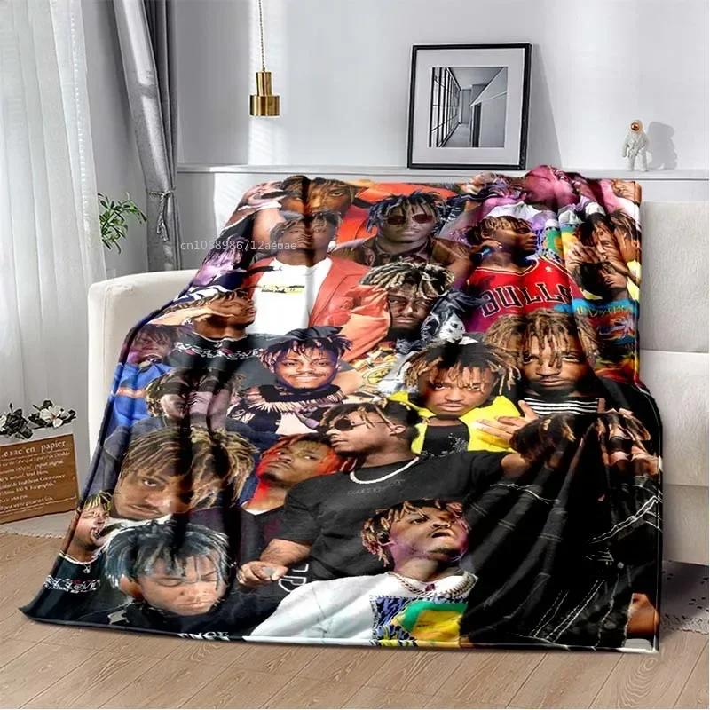 Album Rapper Juice Wrld 999 Blanket Poster Art Printed Flannel Blanket Soft Bedspread Sofa Warming Cover Gift for Music Fans