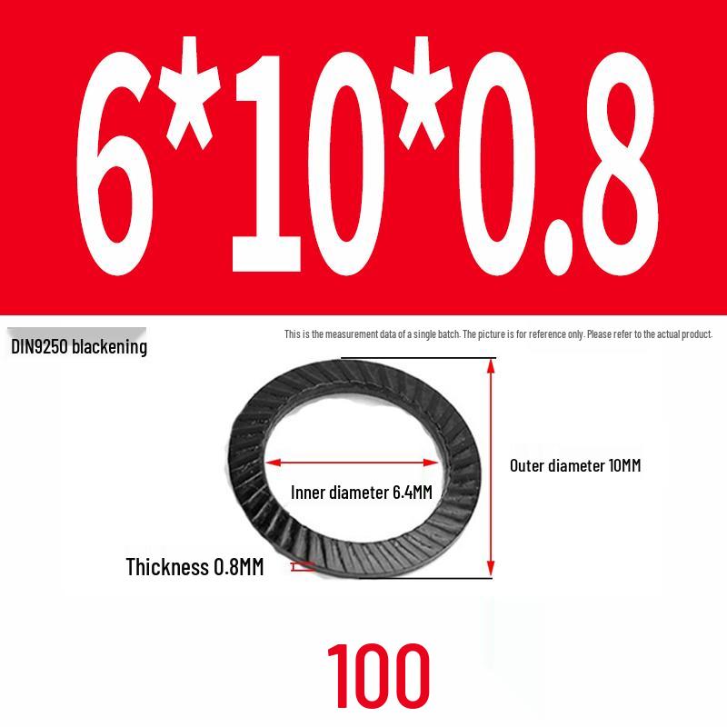 Double-Sided Serrated Lock Washer, 65Mn Steel & 304 Stainless, Anti-Loosening & Anti-Slip, Self-Locking