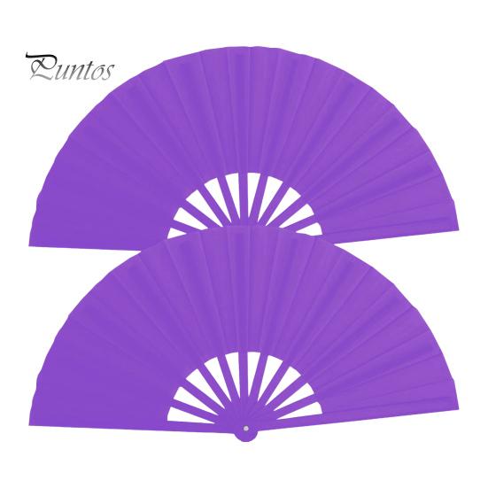 2ks jednobarevný skládací ventilátor kung-fu pódiový taneční výkon velký ruční ventilátor přenosný lehký letní chladicí ventilátor dekorace párty příslušenství