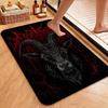 Satanic Black Goat Ritual Rectangular Rug Soundproof Noisereducing Carpet For Living Room Hallway Balcony Home Party Decor Halloween Gift