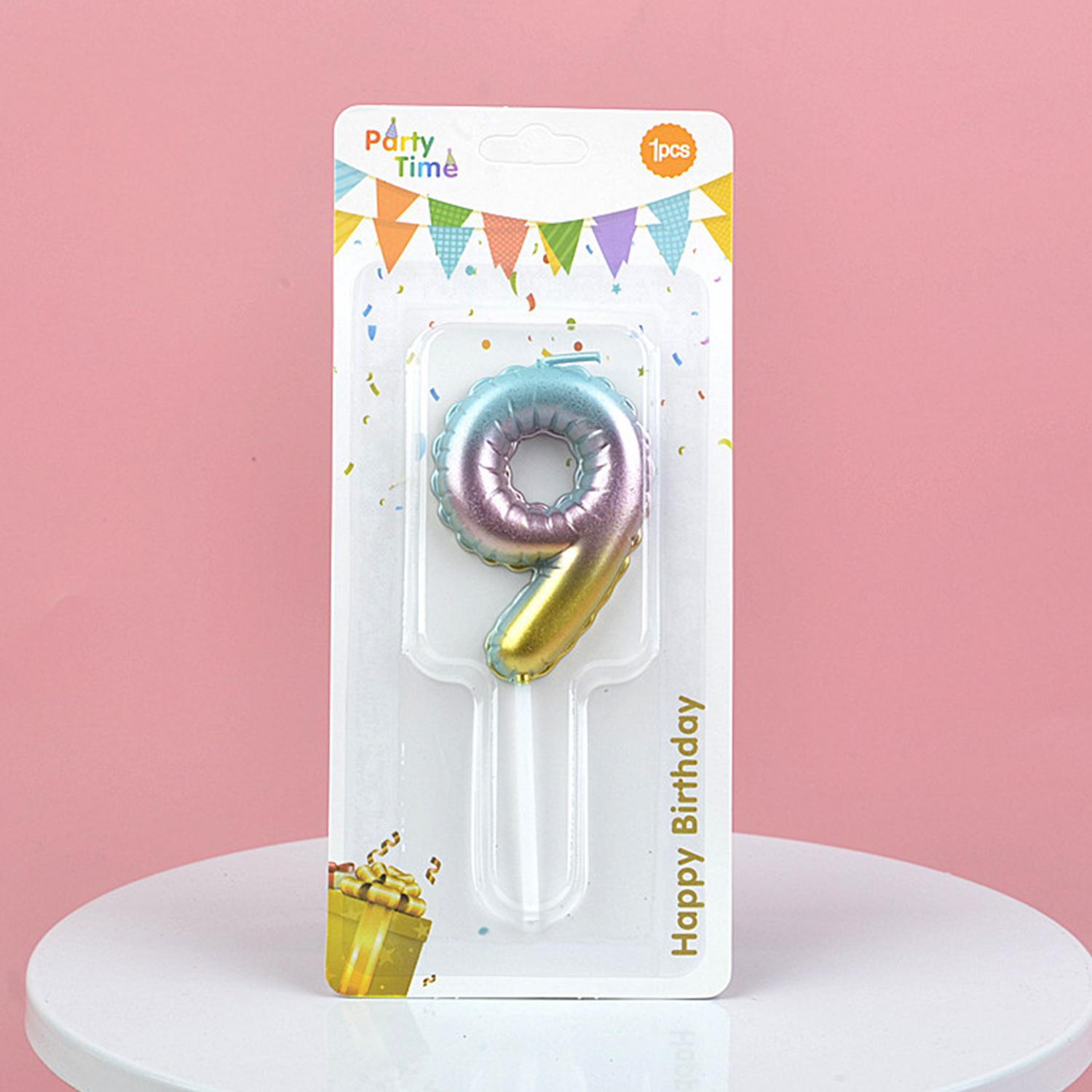 

Креативные цифровые свечи на день рождения от 0 до 9, градиентные цветные свечи для торта, украшение на день рождения, номер свечи, украшение на день рождения