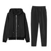 Women's Fashion Solid Color Pullover Casual Fresh Long Sleeve Hooded Sweatshirt Set