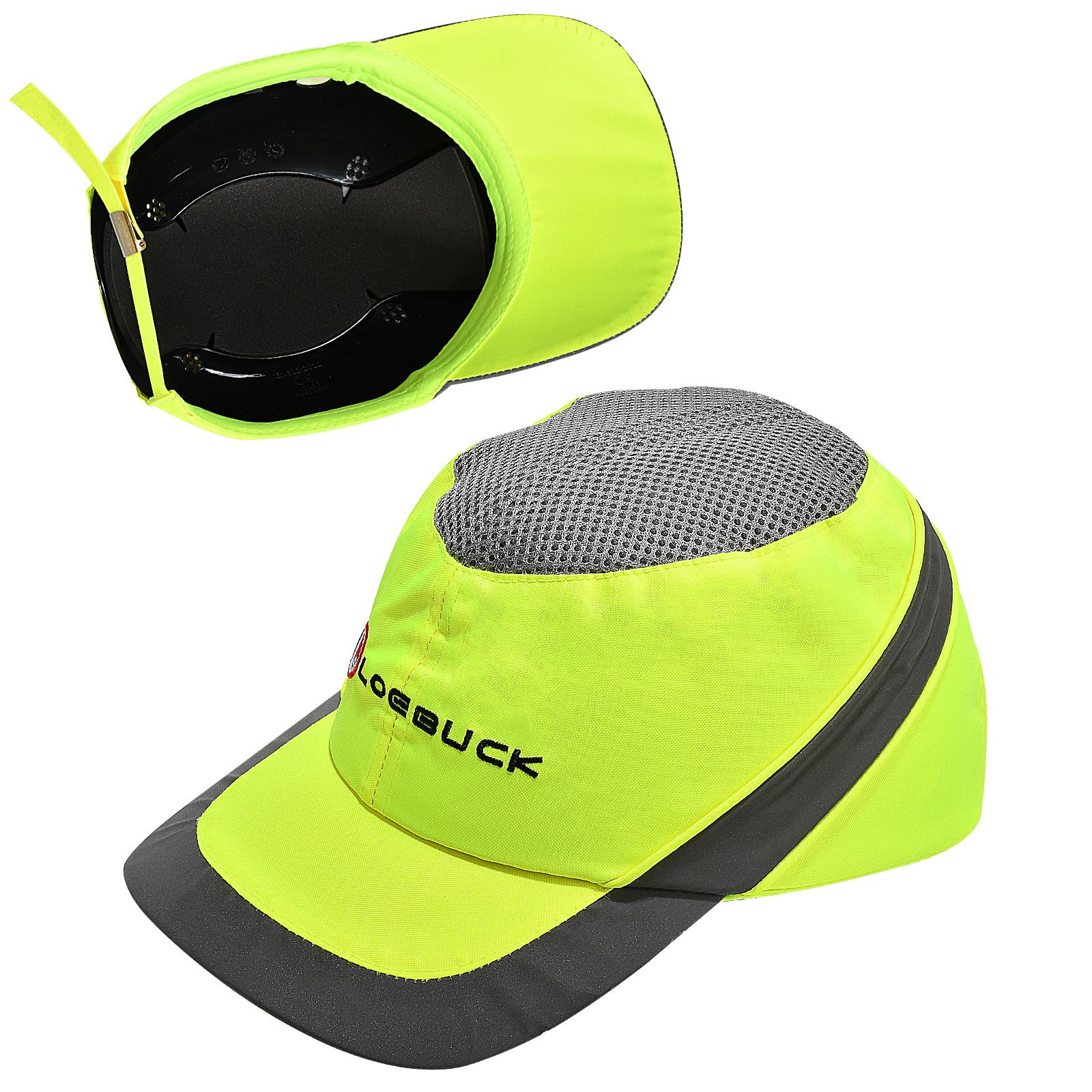 

LOEBUCK Бейсбольная защитная каска от ударов Двухслойная пенопластовая подкладка с АБС-пластиковой оболочкой для защиты головы Каска высокой видимости со светоотражающими элементами для работы зелёный