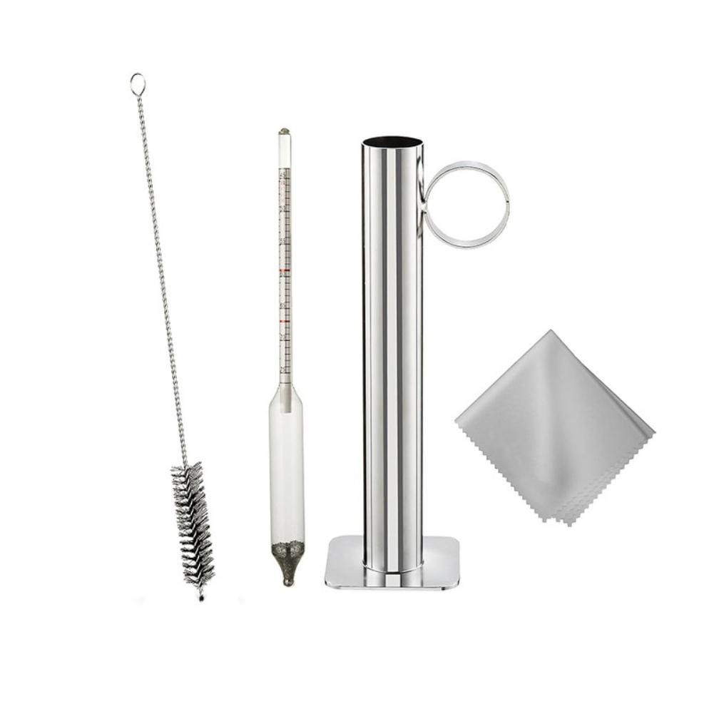 For Syrup Testing Metal Syrup Hydrometer Complete Cleaning Solution Set Baume Hydrometer Food-grade Stainless Steel
