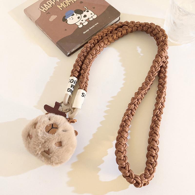 

Cartoon Cute Capybara Crossbody Long Phone Chain Pendant Bag Decoration Universal Mobile Phone Anti Loss Lanyard Gifts
