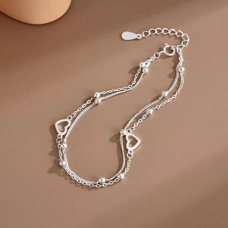 Double-layer Love Bracelet Female Niche Design High-end Girlfriend Student Light Luxury Japanese and Korean Personal Cold Wind Hand Jewelry