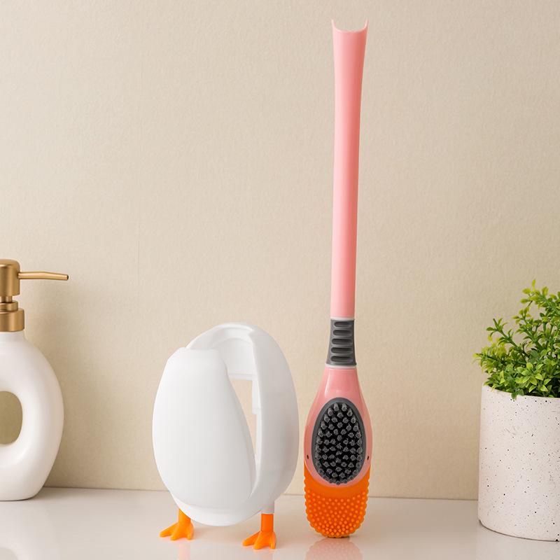 Mała Żółta Kaczuszka Ścienny Silikonowy Szczotka do WC z Podstawką