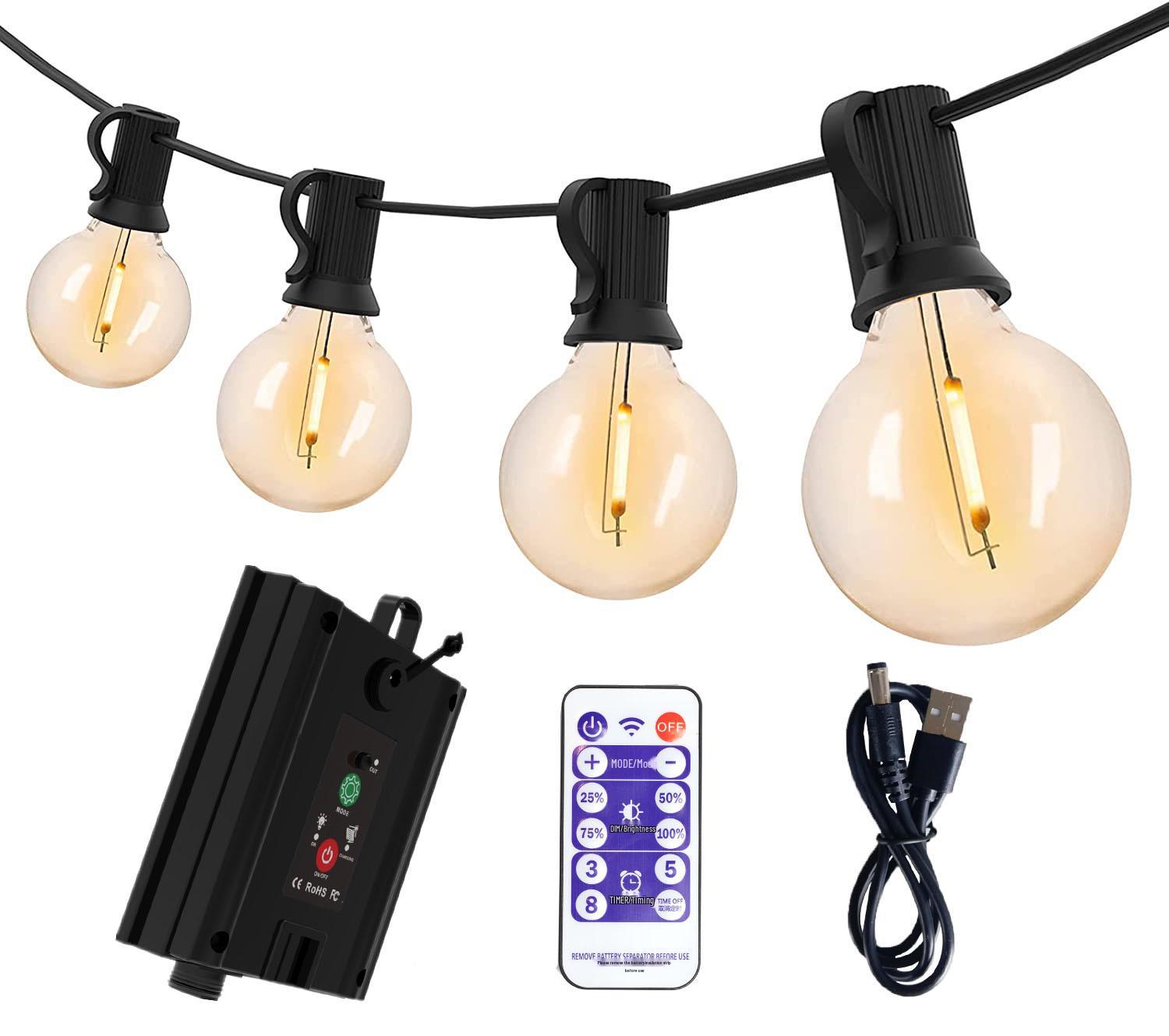 

Новогодние солнечные ретро гирлянды G40 для уличного кемпинга и праздничного декора