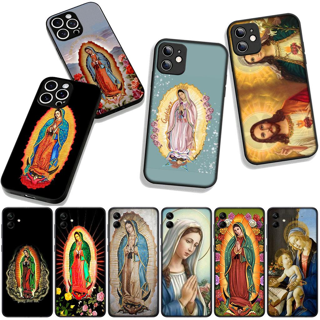 Cover for Samsung Galaxy S25 S24 S22 S23 FE Ultra Plus A56 A05 A06 A15 A16 A55 S7 Edge + Case Virgen de Guadalupe Mary Madre