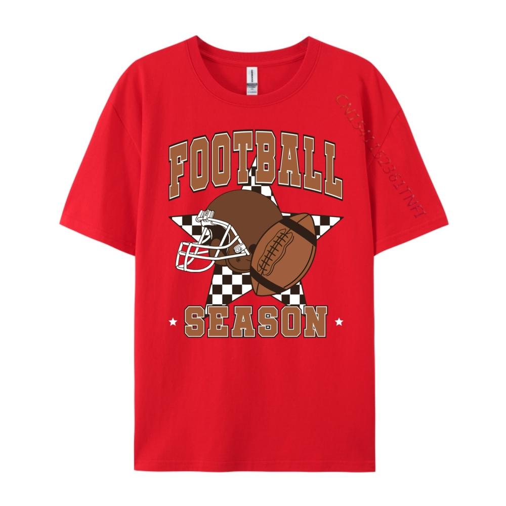 Coquette Bow American Football Player Touchdown Season Black Graphic Tees Youth Original Mens TShirts Happy New Years S