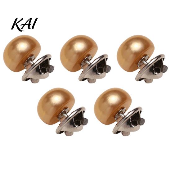Cardigan Collar Clip 5PCS Pearl Buttons for Women, Clothing Invisible Anti-Exposure Safety Pins, No Anti Slip Scarf Buckle Damage Iron Brooch