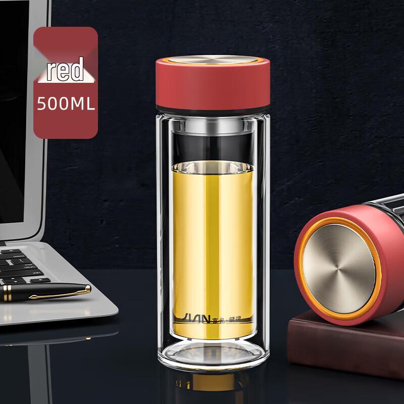 Fuguang Siming 500ml Double-Wall Glass Water Bottle