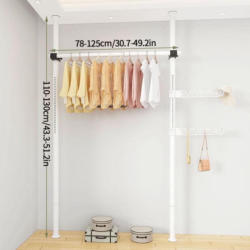 Industrial Pipe Clothing Rack Walk-in Closet Cloth Hanging Rack wall mounted Clothing Rack Home walk-in Wardrobe Supplies Organi