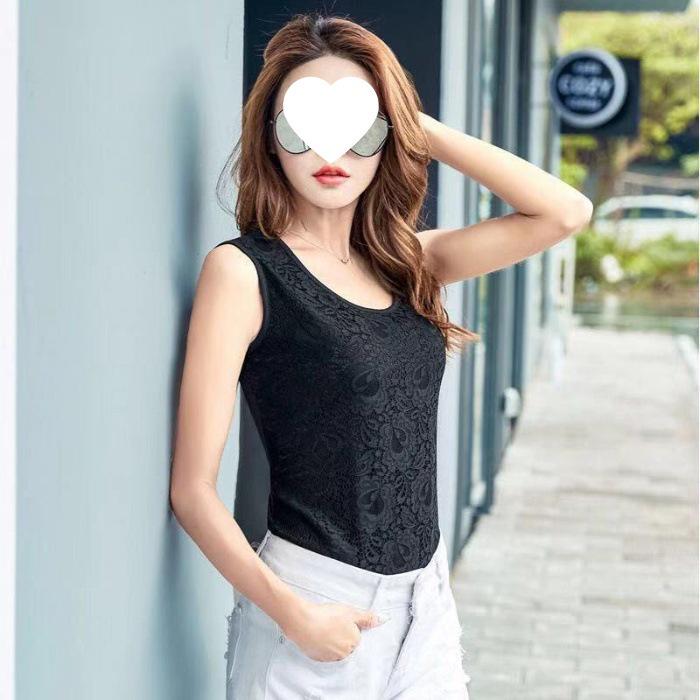 

Silk Chiffon Sleeveless Plus Size Camisole: Versatile Summer Women s Vest L чёрный