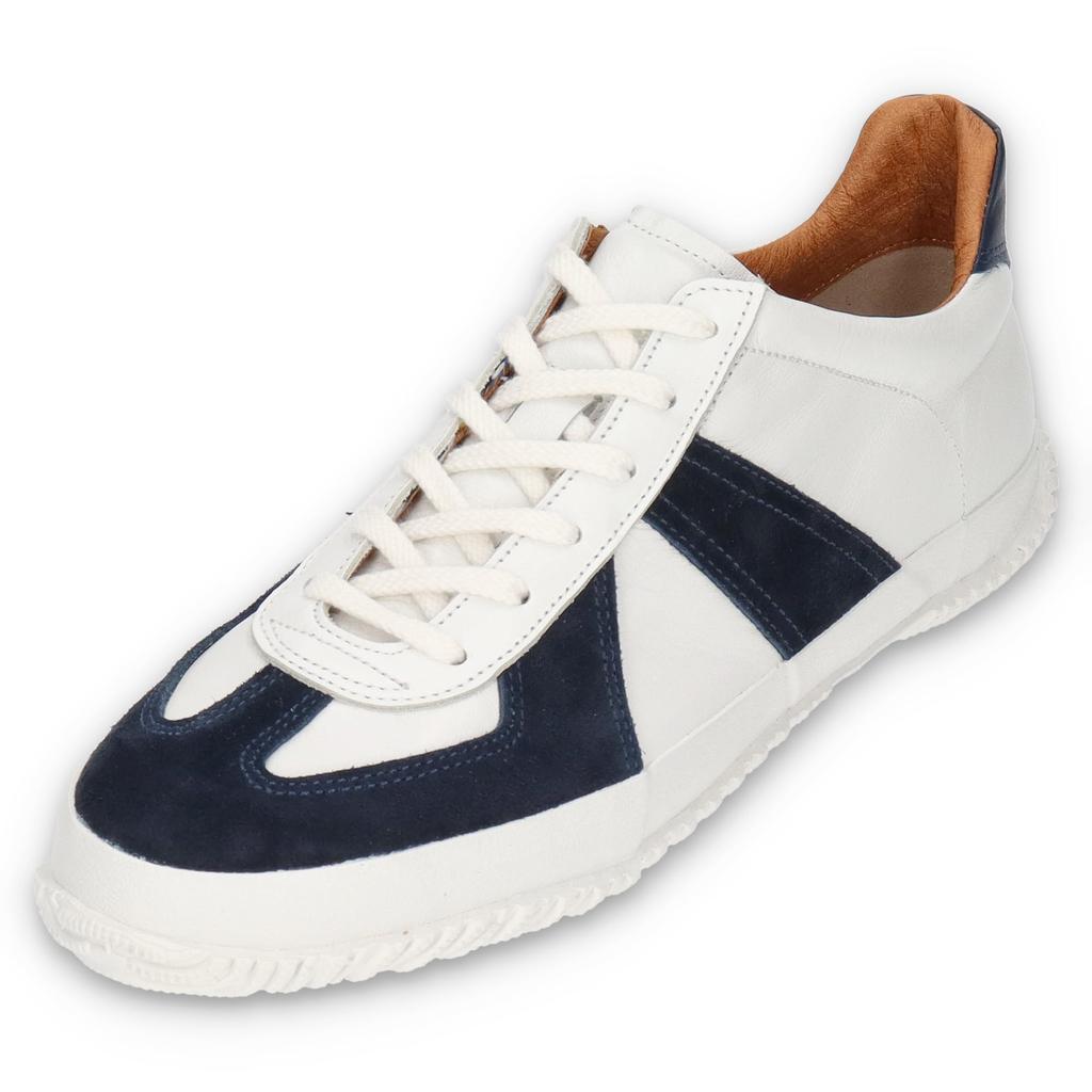 M Size Sneakers for Men and Women [Spingle] SP-1047 White/Navy (25.5cm)
