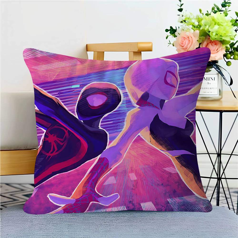 

Movie Spider-Miles Cushion Cover Inches Farmhouse Decor Home Throw Pillow Covers For Couch Decorations 16x16Inch