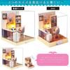 Moin Moin Scale Dollhouse Miniature DIY Kit Set Bunny House Collection for Beginners Pink Two Sizes Available LED Light Acrylic Case Included Your Own