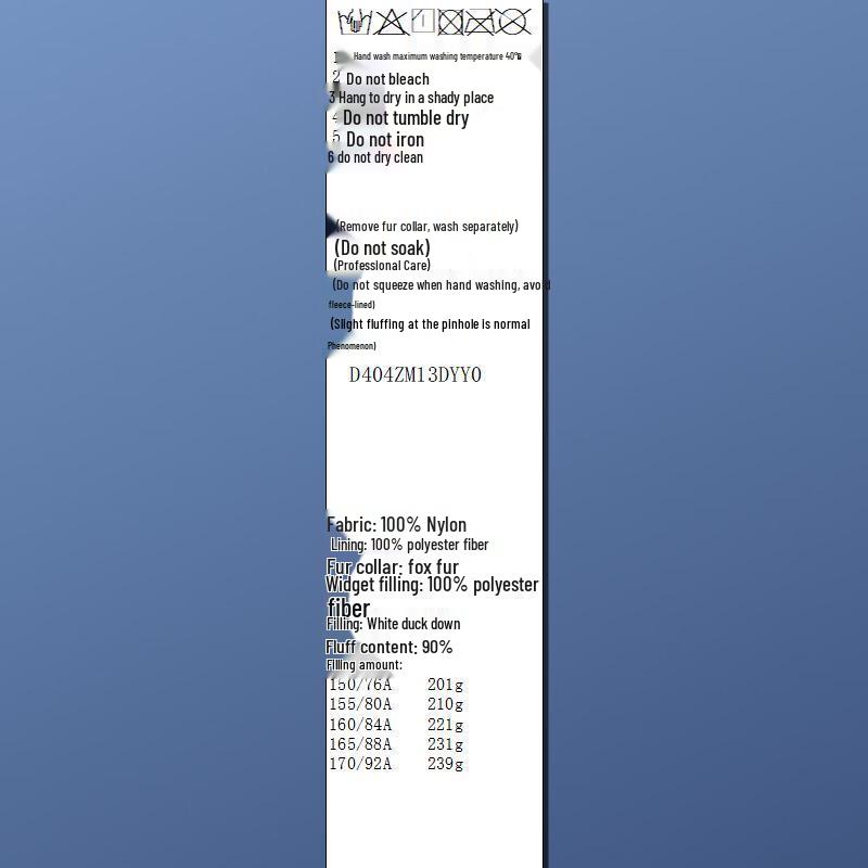 Sancai 2025 Winter Loose Long White Duck Down Puffer Jacket