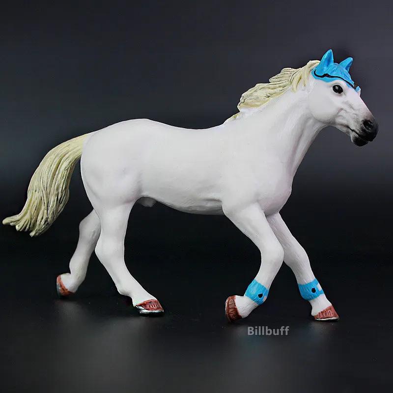 DIY Horse Race Model Horseman Farm stable Animal Figurines Action & Toy Figures ABS Emulation Toys for Children Christmas Gift