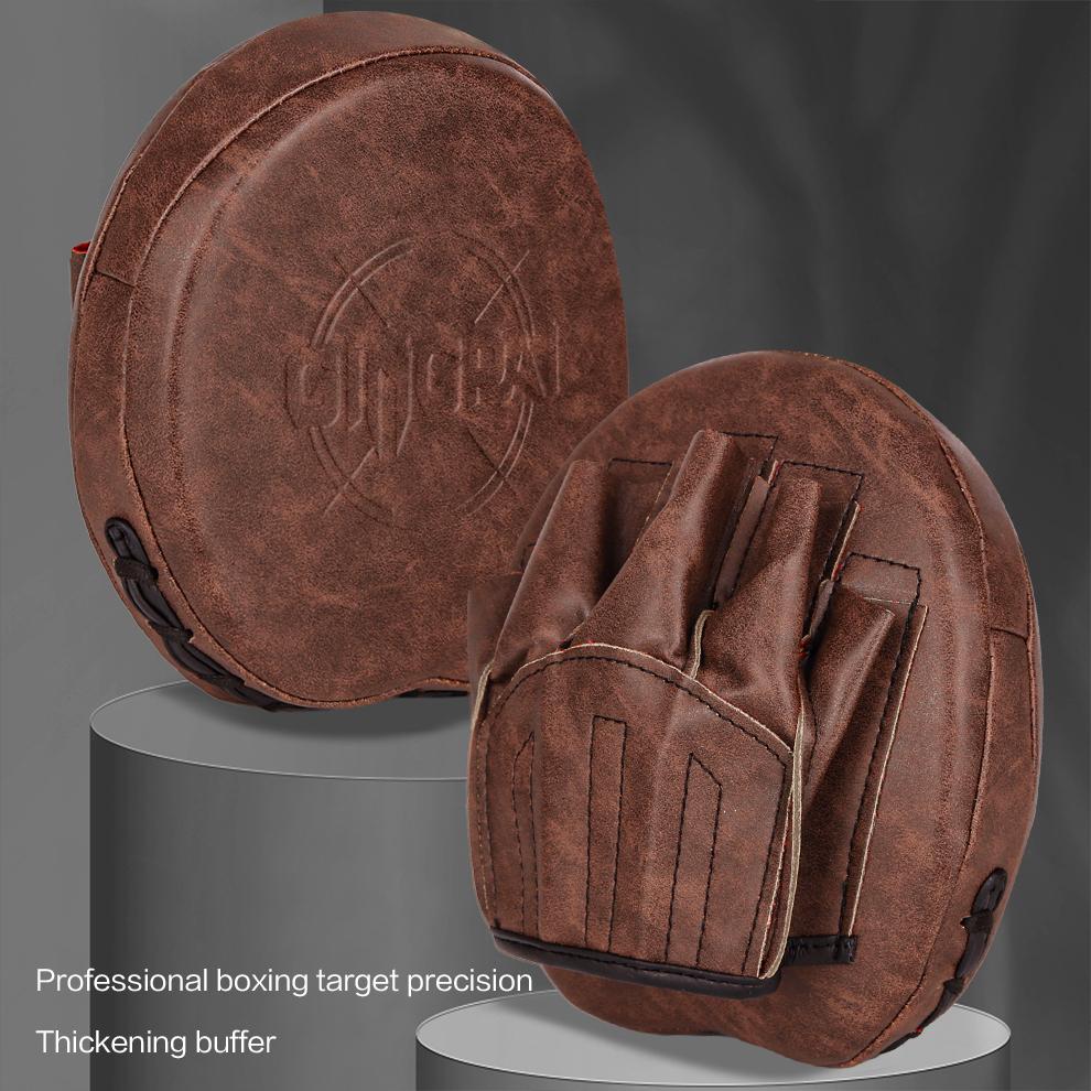 Delampa Unisex Brown Durable And Safe 1Pc Kicking Pad Professional Boxing Target Pads Fight Punching Bag Sanda Training Gloves Pu Training Gear Sparring Boxing Bags