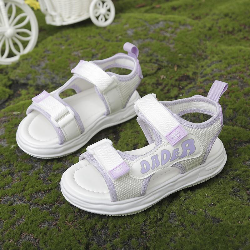 Girls' Sandals New Summer Children's Sports Casual Soft Sole Beach Shoes Fashionable Big Kids Shoes