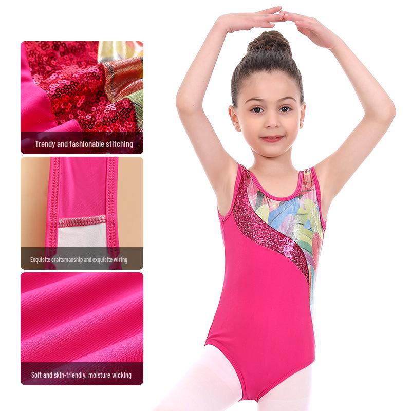 Summer Kids' Gymnastics, Dance, and Ballet Apparel: Girls' Performance and Exercise Outfits