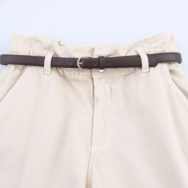 Araltay New Arrival Women's Clothing Fashion Style Fashion High Waist Paper Bag Type Denim Casual Shorts 8228028