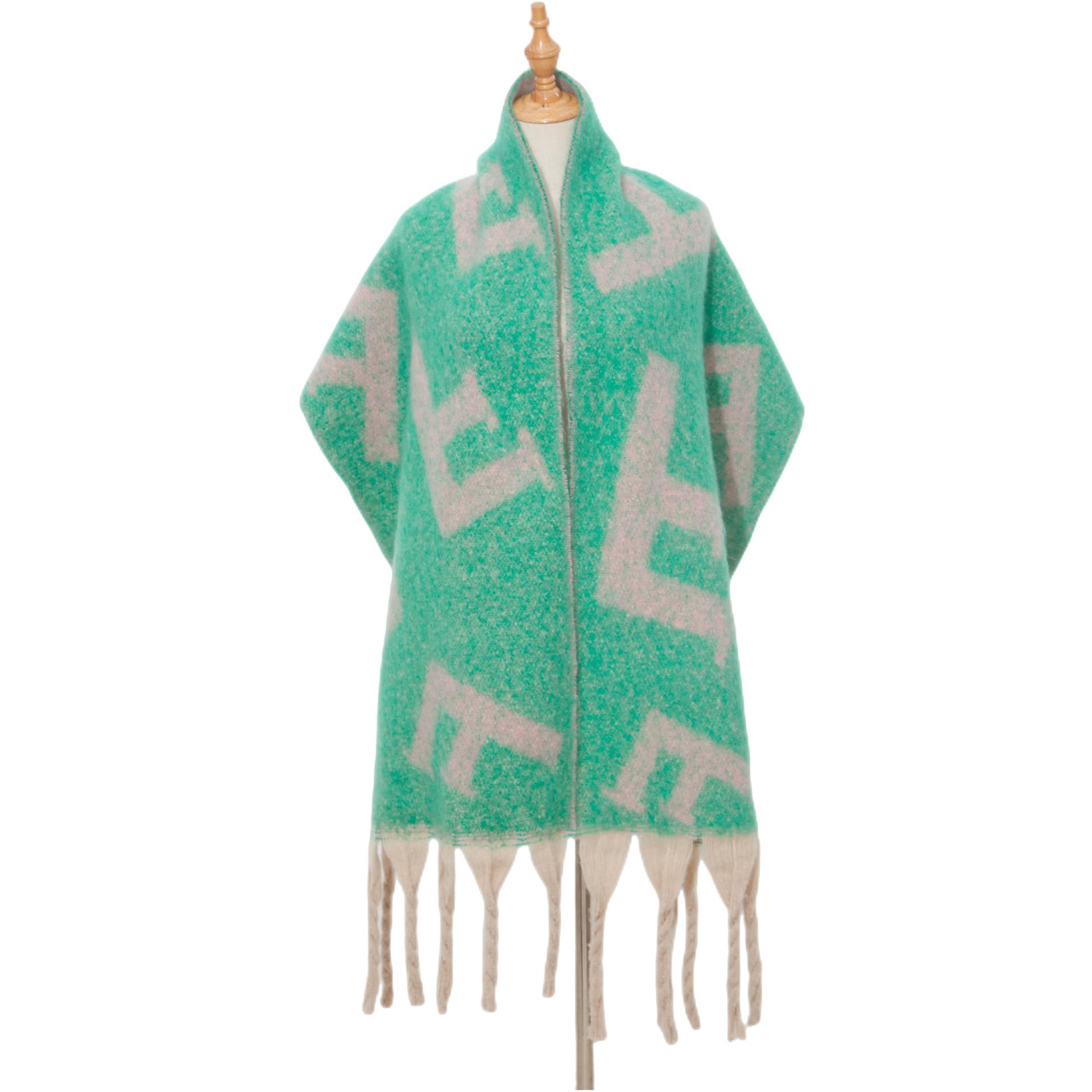 Женская теплая шаль — фото 9