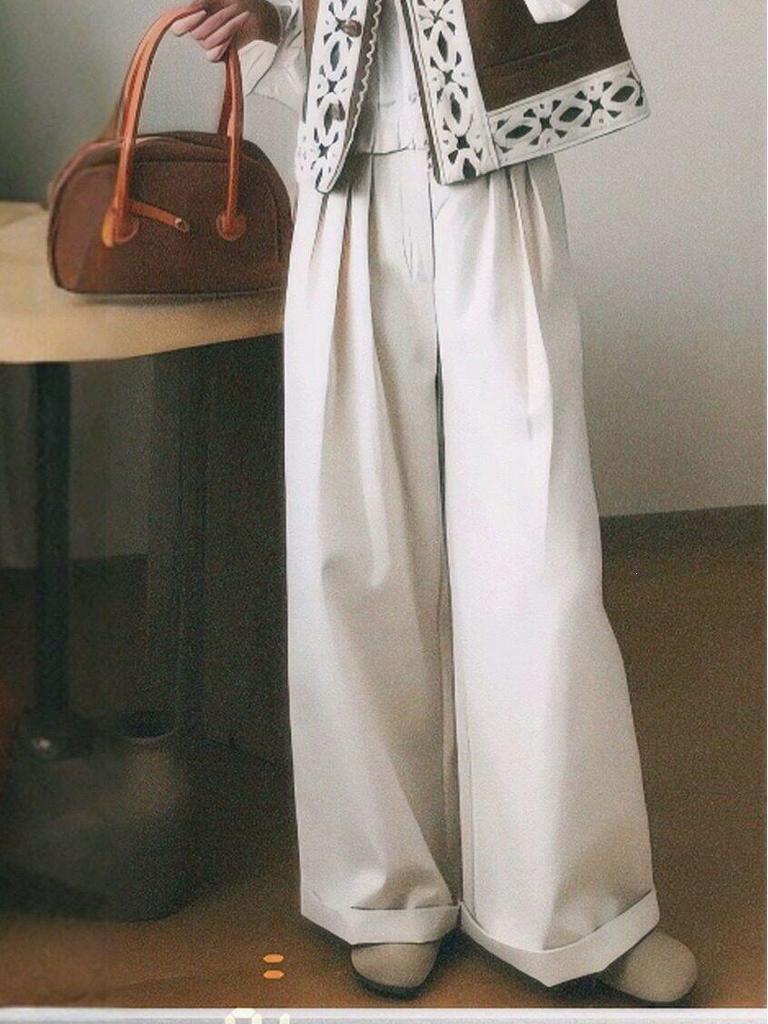 Plus Size Spring Three-Piece Set: MM Shirt, Layered Vest & Wide-Leg Pants - Korean Style Fashion for Women