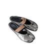 Upgraded version~ 2024 silver pig's trotters split-toed shoes women's summer flat-bottomed bag head half slippers wear soft-soled women's cool slippe