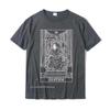 Justice Tarot Card Grim Reaper Halloween Goth Horror Occult T-Shirt Normal Cotton Tops Shirt Casual Discount T Shirts