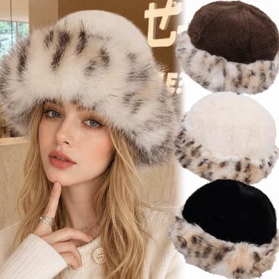 Plush Fur Plush Fur Cap Thicken Material Fisherman Hat Cozy Fluffy Bucket Hat  Winter Outdoor