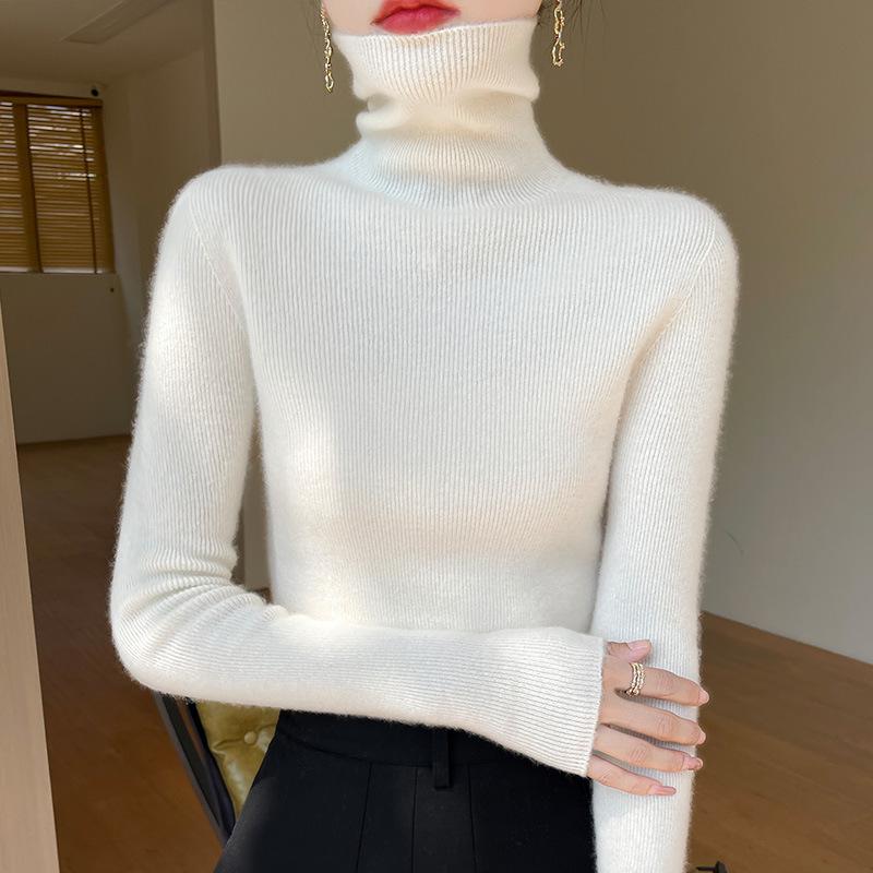 Women's Turtleneck Slim Fit Pullover Knit Sweater, Long Sleeve, Autumn/Winter Collection