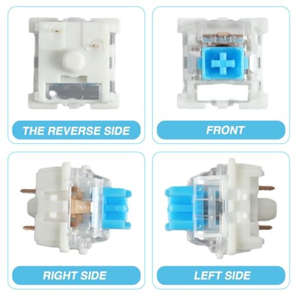 50 PCS Keyboard Switch Keyboard Clicker Key Replacement 3 Pin Tactile Switch Used For Mechanical Keyboards