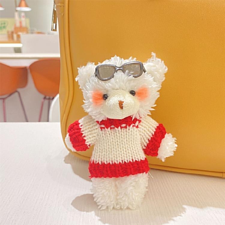 Plush Bear Shape Keychains Pendant Bag Pendant Cute Backpack Pendant Plush Dolls