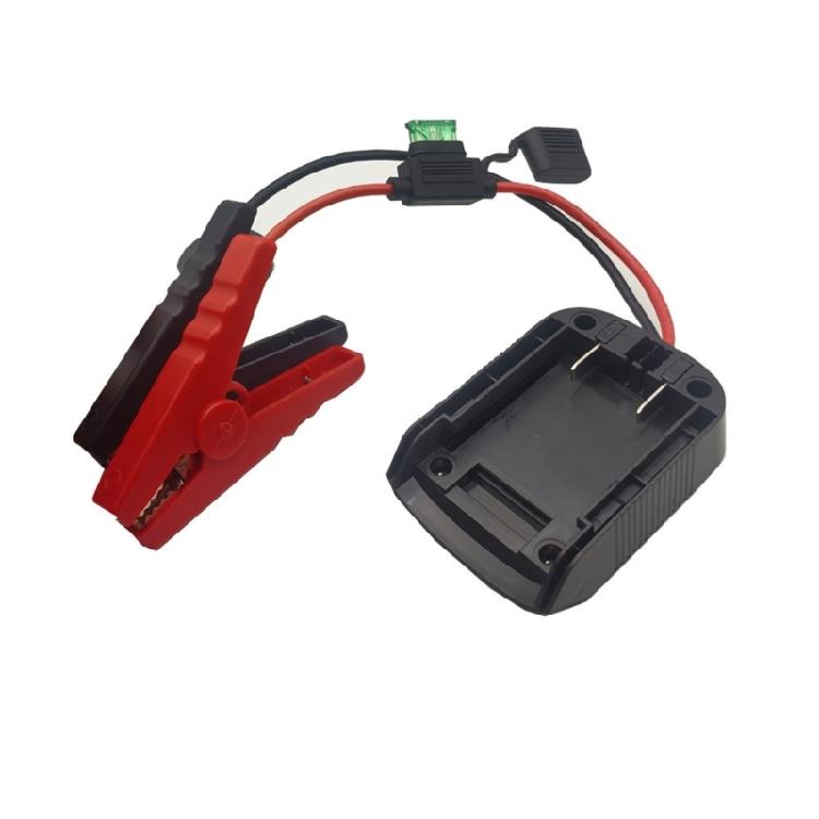 High Current Automotive Adapters Converts Tool Batteries To 12V Output For Vehicle Jump Starting Assistance