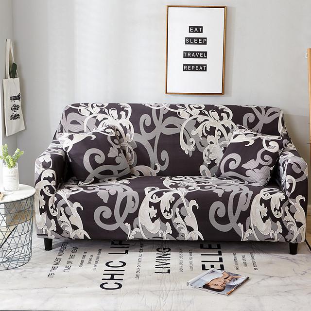 Floral Printing Stretch Elastic Sofa Cover For Living Room Slip -Resistant Sofa Towel Couch Cover Sectional Furniture Slipcover for Home