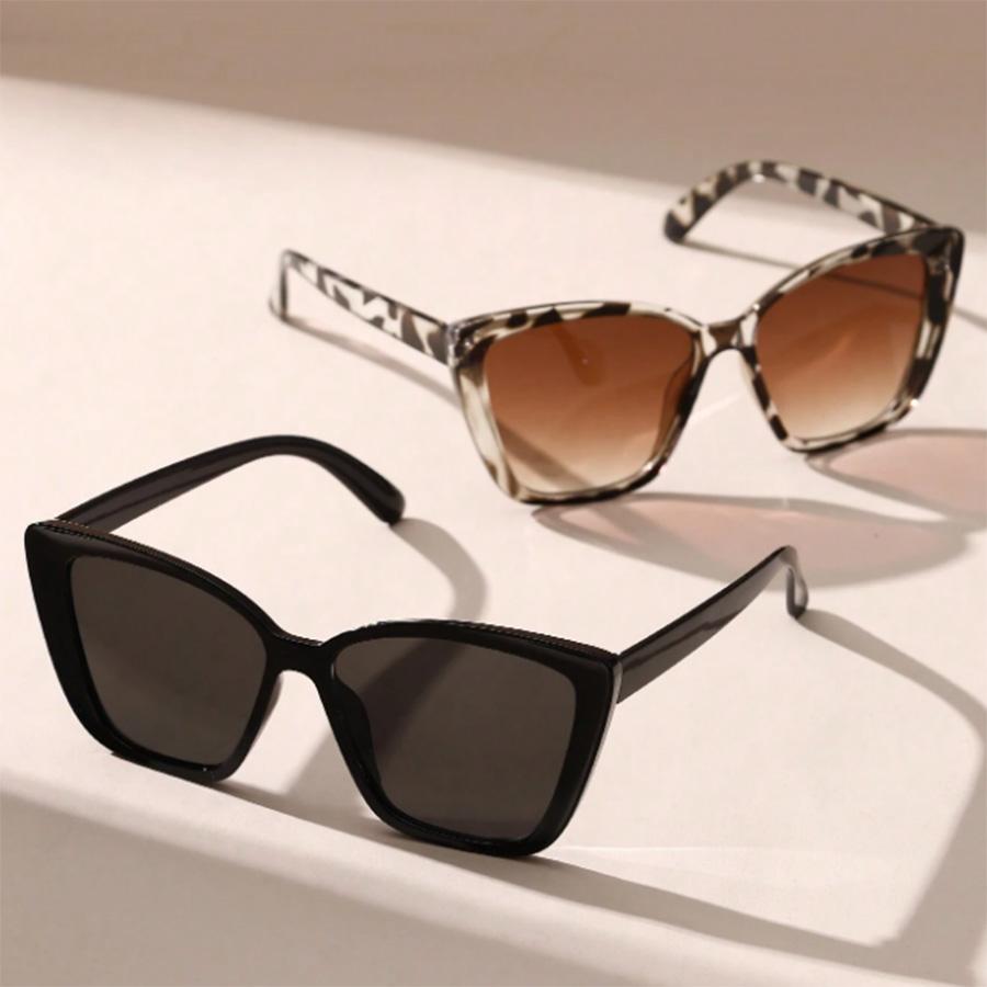 2pcs Women Classic Elegant Cat Eye Boho Street Style Y2k SunGlasses For Travel Back To School Daily Take Po Accessories