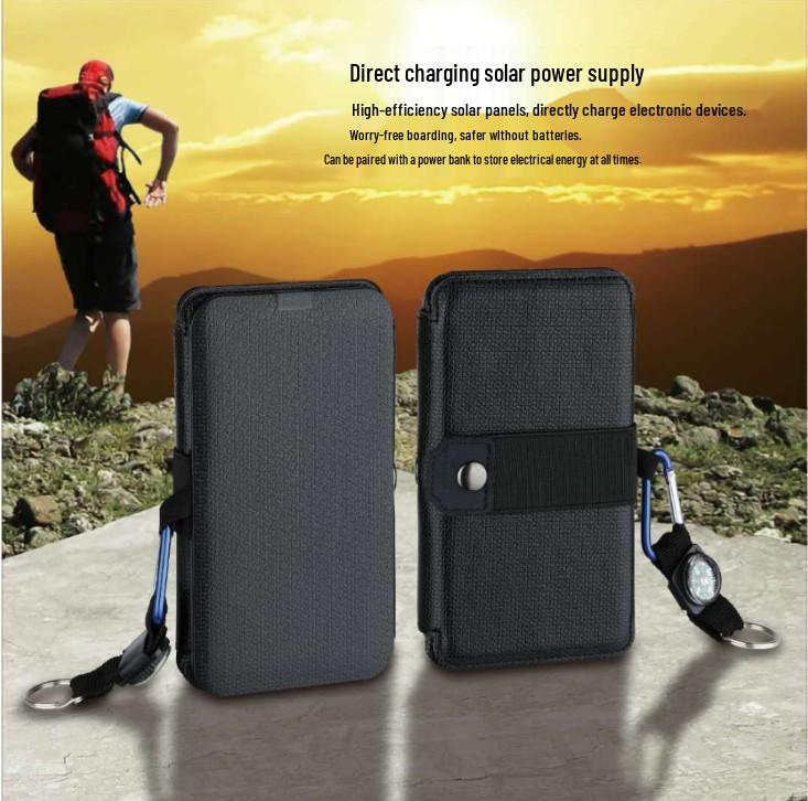 CE Certified Cross-Border Outdoor Solar Power Bank - Universal Digital Charging Solar Folding Bag